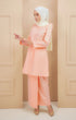 latest peach baju kurung dress